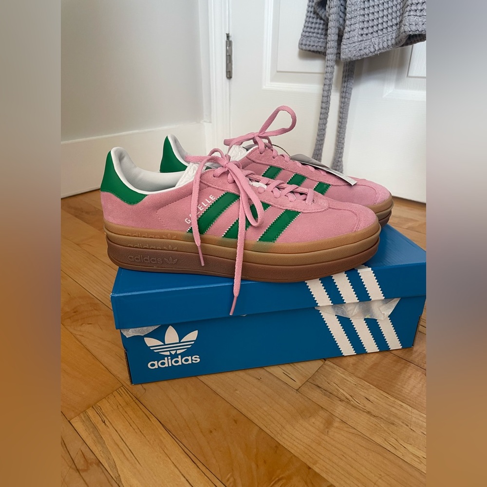 Adidas Originals Women's Gazelle Bold Shoes - Pink/Green